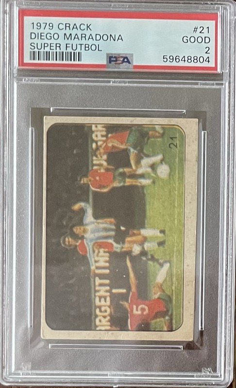 1979 Crack Super Futbol - Diego Maradona #21 PSA 2