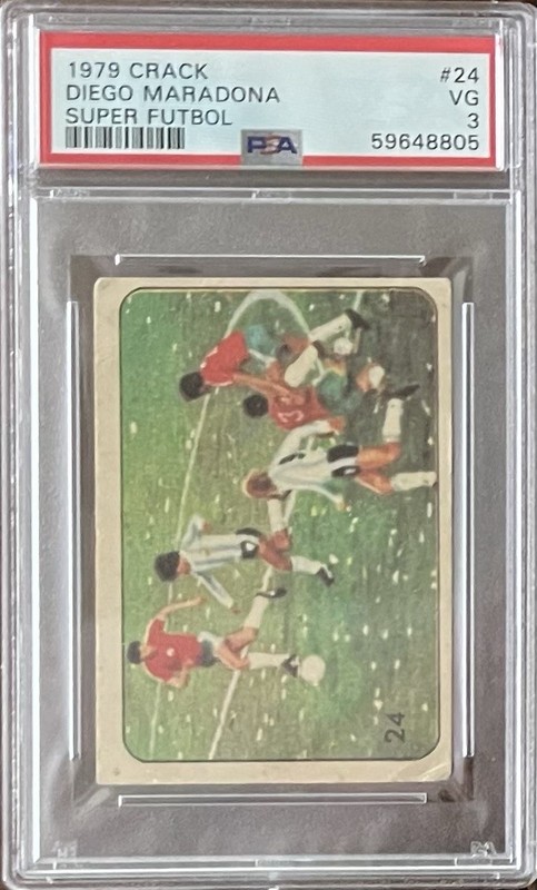 1979 Crack Super Futbol - Diego Maradona #24 PSA 3