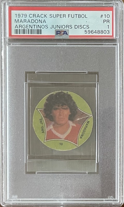 1979 Crack Super Futbol - Discs Diego Maradona #10 PSA 1