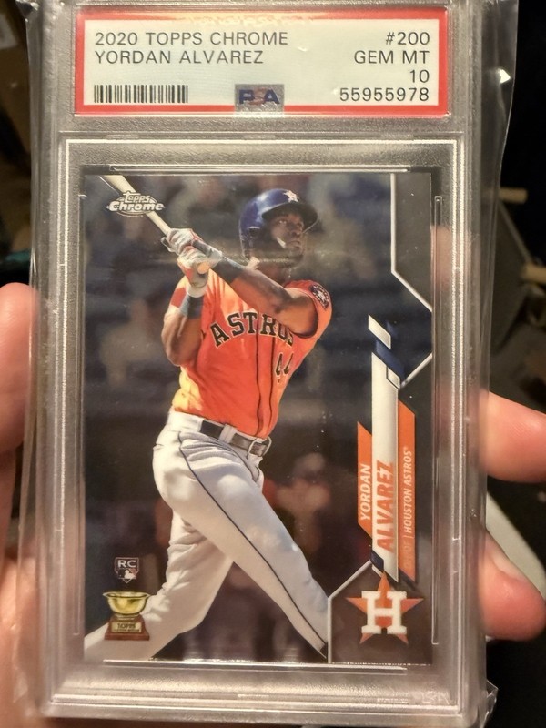 2020 TOPPS CHROME YORDAN ALVAREZ RC #200 PSA 10 GEM MINT ASTROS