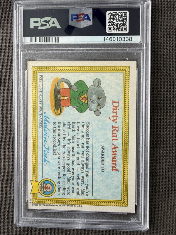1985 Topps OS1 Garbage Pail Kids Series 1 Geeky Gary 10b Matte Card PSA 8 NM-MT view 2