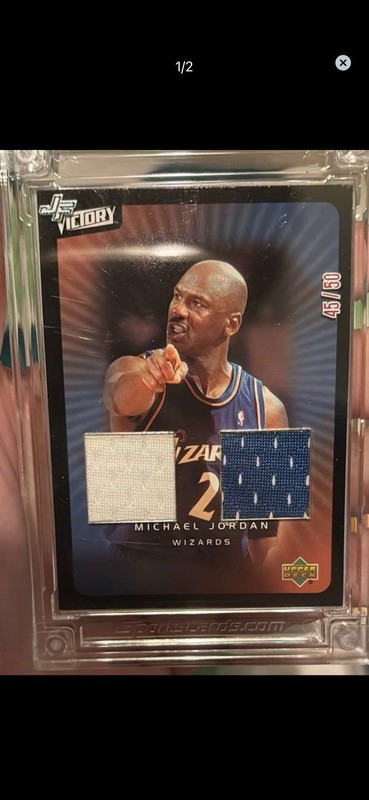 Upper Deck Michael Jordan Wizards Jersey Fusion Game Used Card Limited /50