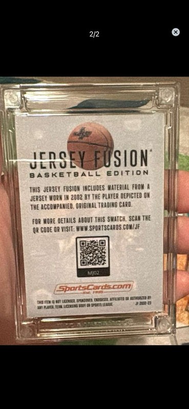 Upper Deck Michael Jordan Wizards Jersey Fusion Game Used Card Limited /50 view 2