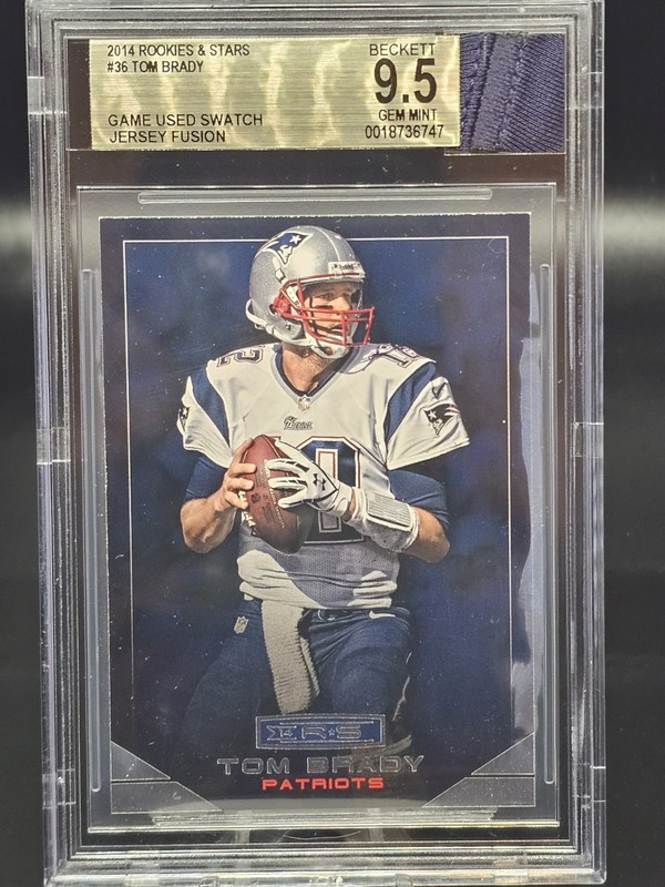 Tom Brady Jersey Fusion Game Used Swatch Beckett 9.5 Patriots