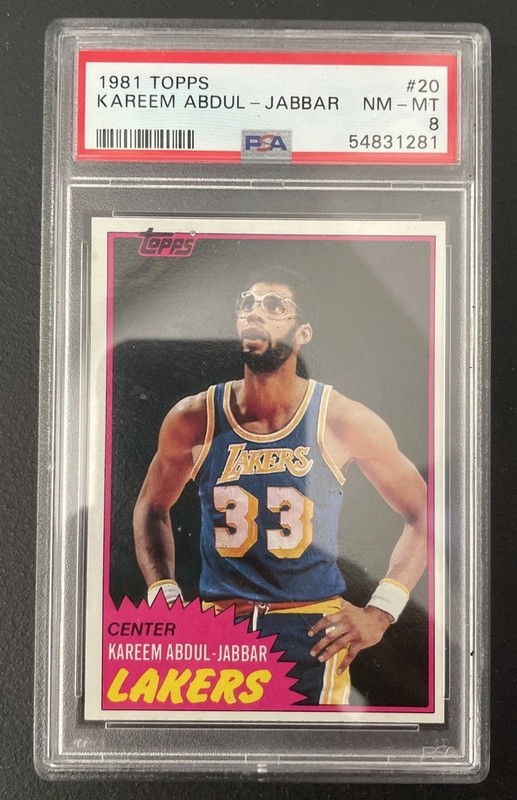 1991 Topps Kareem Abdul - Jabbar #20 PSA 8 NM - MT view 1