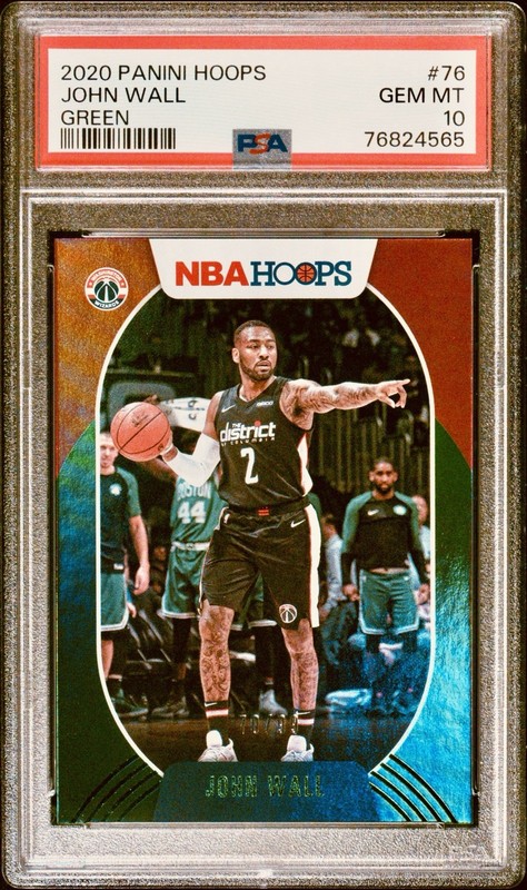 2020 Panini Hoops John Wall Green Parallel /99 #76 PSA 10 GEM MT Wizards