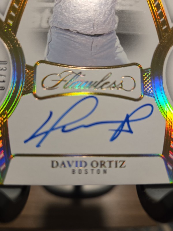 2025 Panini Flawless David Ortiz Auto GOLD /10 Big Papi Red Sox Autograph view 2