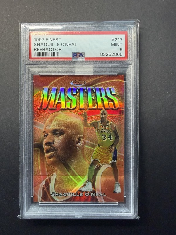 1997 Topps Finest Masters Refractor Shaquille O'Neal #217 PSA 9