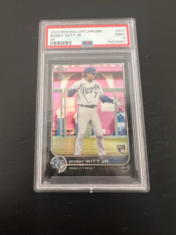 2022 Topps Chrome Ben Baller - Extended SP Bobby Witt Jr. RC PSA 9