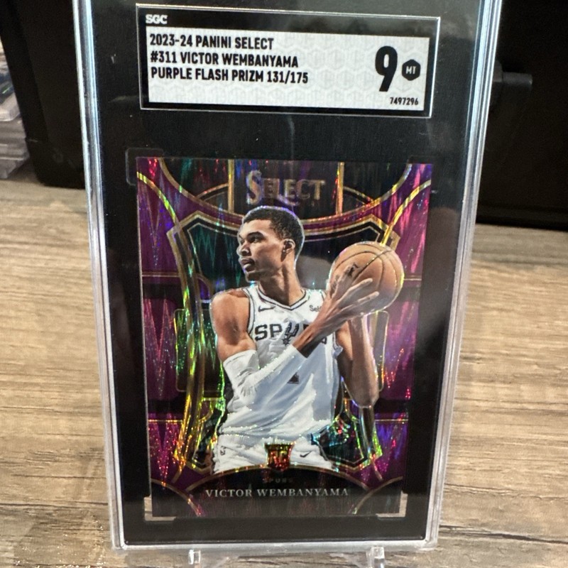 2023 Select Victor Wembanyama RC Purple Flash SGC 9 #87 Spurs 131/175
