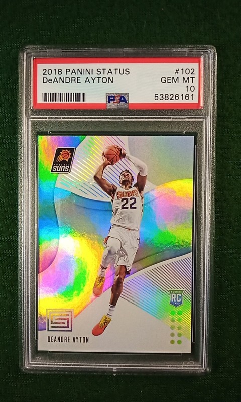 DeAndre Ayton 2018 Panini Status #102 PSA 10 Gem MT Suns Blazers RC
