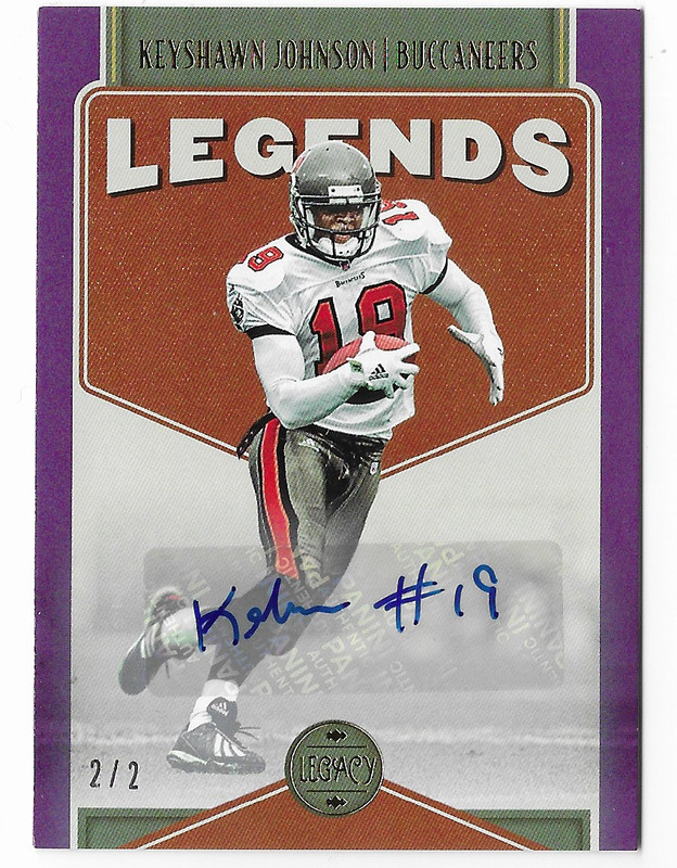 KEYSHAWN JOHNSON 2022 PANINI LEGACY LEGENDS AUTO AUTOGRAPH CARD #2/2!
