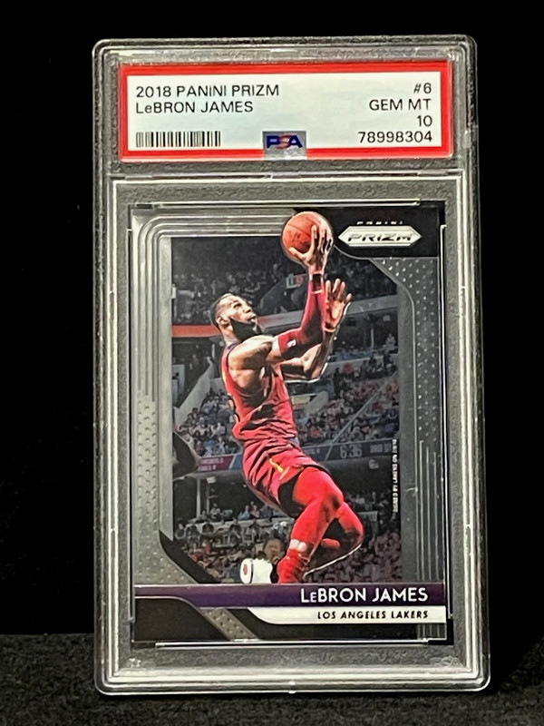 2018 PANINI PRIZM LEBRON JAMES #6 PSA GEM MT 10 W/FREE SHIPPING