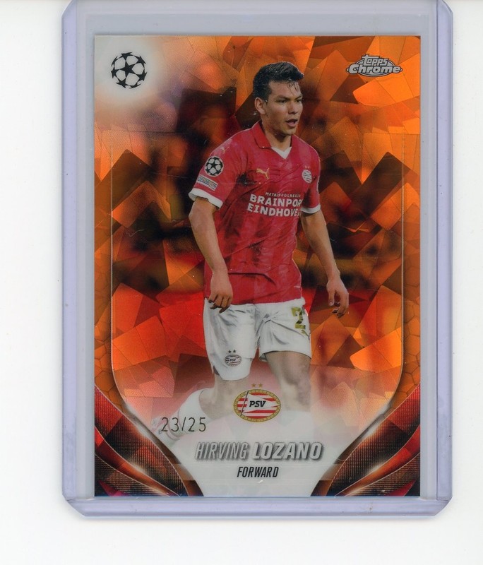 2023-24 TOPPS CHROME SAPPHIRE UEFA CLUB COMPETITION ORANGE HIRVING LOZANO /25