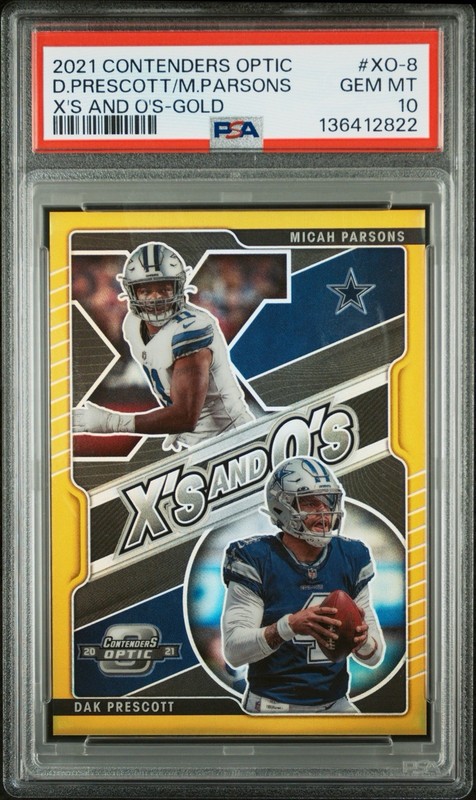 Panini 2021 Contenders Optic X's and O's Gold /10 XO-8 PSA 10