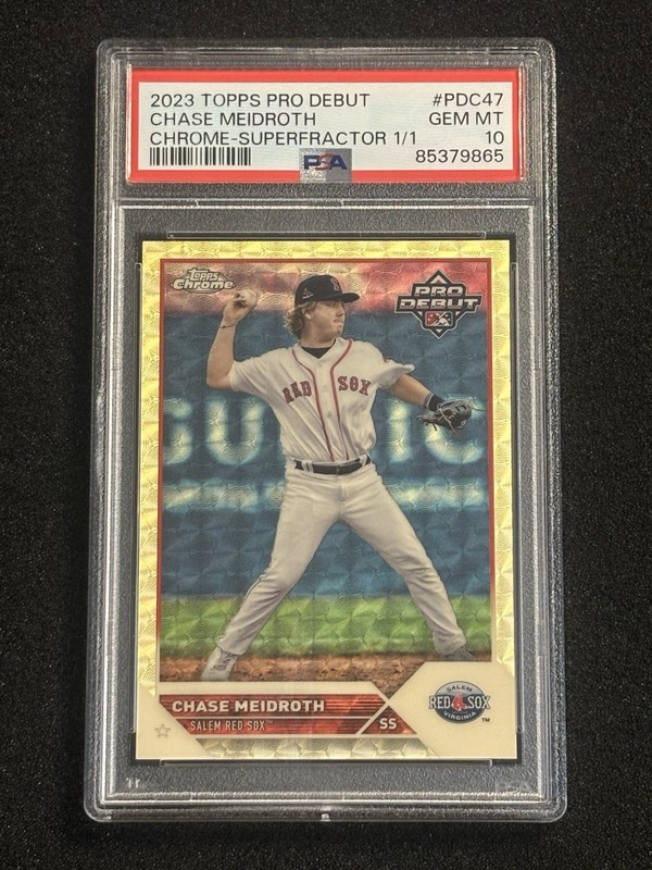 2023 Topps Pro Debut Chase Meidroth Chrome Superfractor 1/1! PSA 10 Gem Mint!