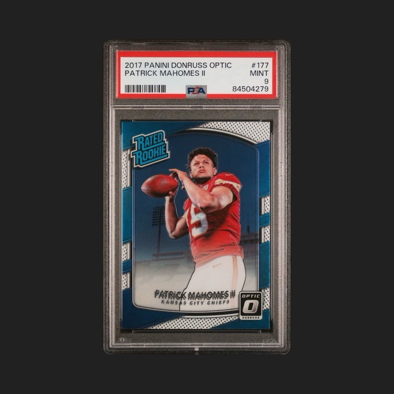 2017 Panini Donruss Optic Patrick Mahomes II #177 Rated Rookie PSA 9