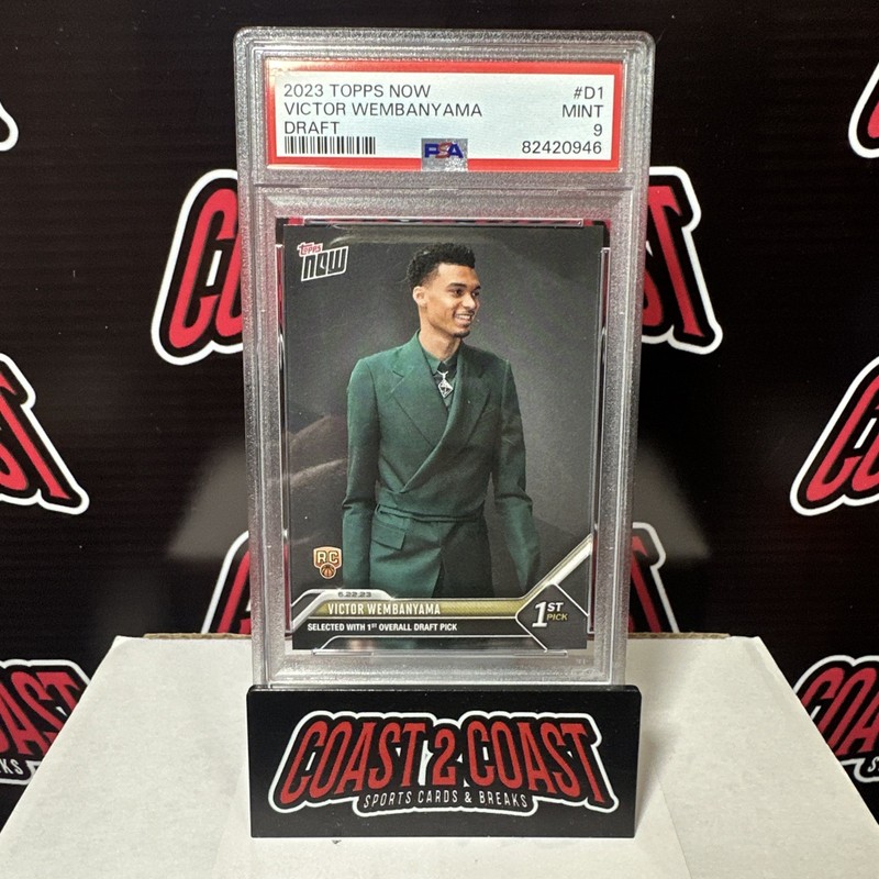 VICTOR WEMBANYAMA 2023-24 Topps Now NBA #D-1 Spurs RC Rookie PSA 9 Mint