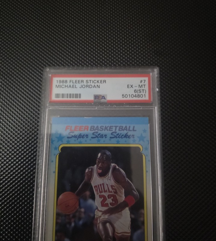 1988 Fleer Michael Jordan Super Star Sticker #7 PSA 6 ST 💥💥💥💥 view 2