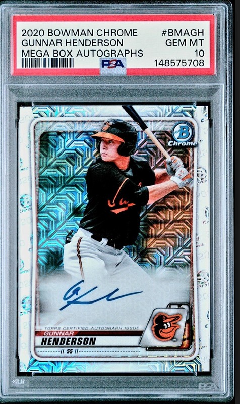2020 Bowman Chrome Mega Box Gunnar Henderson Autograph #BMA-GH view 1