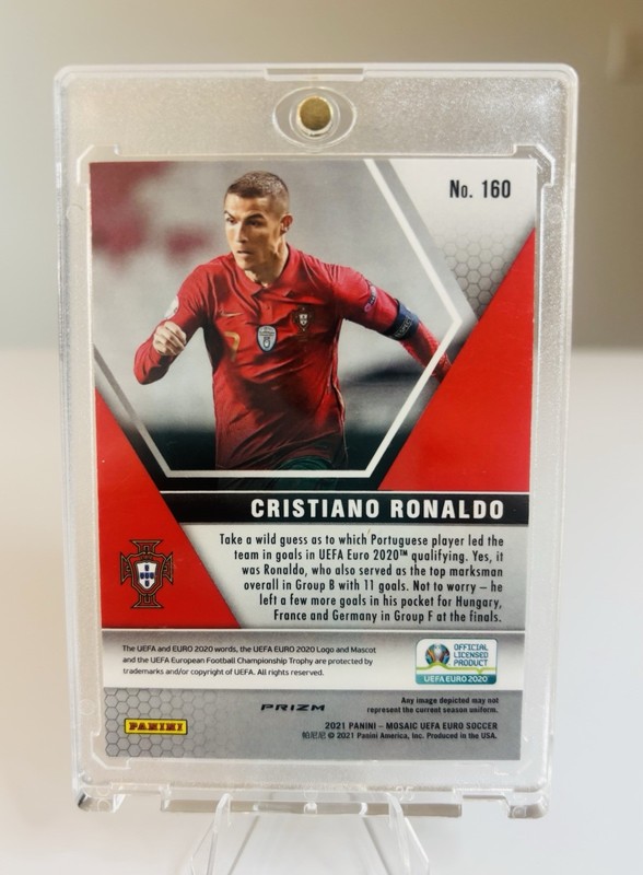 2021-22 PANINI PRIZM WORLD CUP CRISTIANO RONALDO #160 PORTUGAL PNK VELOCITY SP view 2