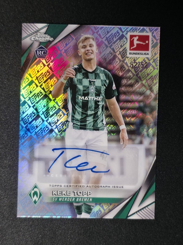 READ Keke Topp 2024-25 Topps Chrome Bundesliga 52/52 Toppsfractor Auto Rookie RC