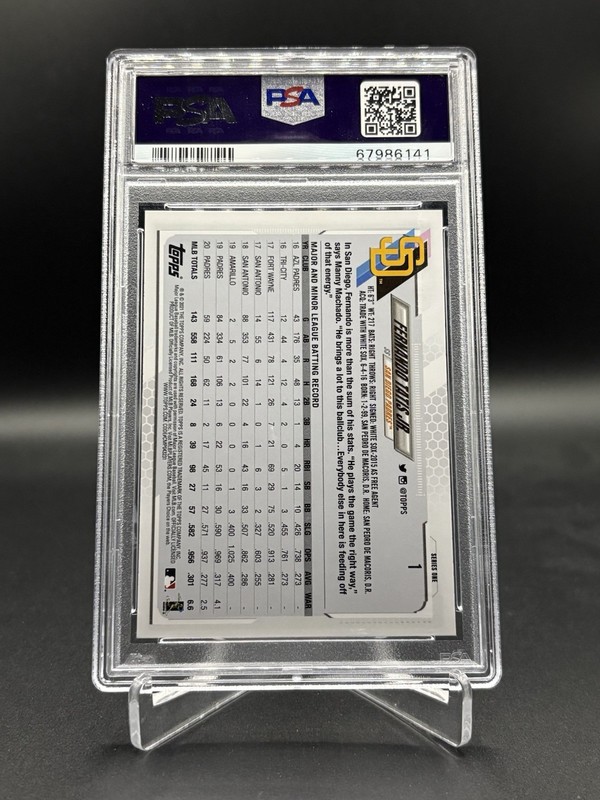 2021 Topps Fernando Tatis Jr. Super SP SSP #1 Psa 9 Mint San Diego Padres view 2