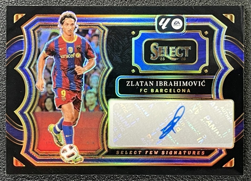 ZLATAN IBRAHIMOVIC 2025-26 PANINI SELECT LA LIGA SELECT FEW AUTO BLACK PRIZM 1/1