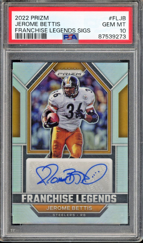 2022 Panini Prizm JEROME BETTIS #FL-JB Franchise Legends Silver Auto /35 PSA 10