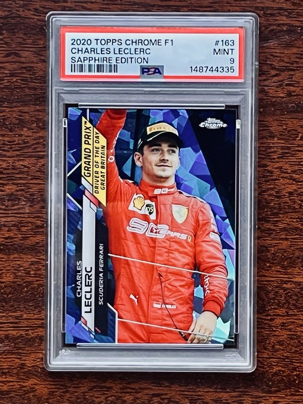 2020 Topps Chrome F1 Sapphire Charles Leclerc #163 PSA 9 MINT Ferrari