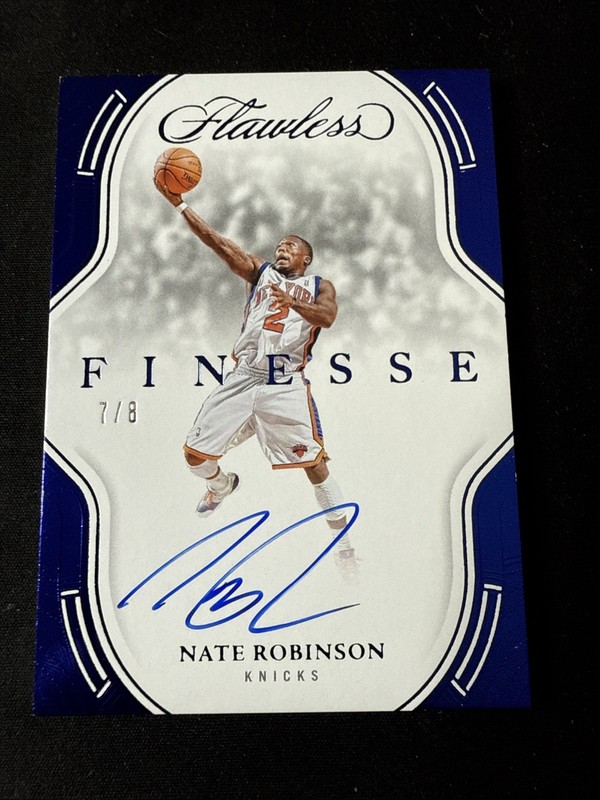 2024-25 Panini Flawless Nate Robinson Finesse Signatures Blue Auto #/8 Knicks