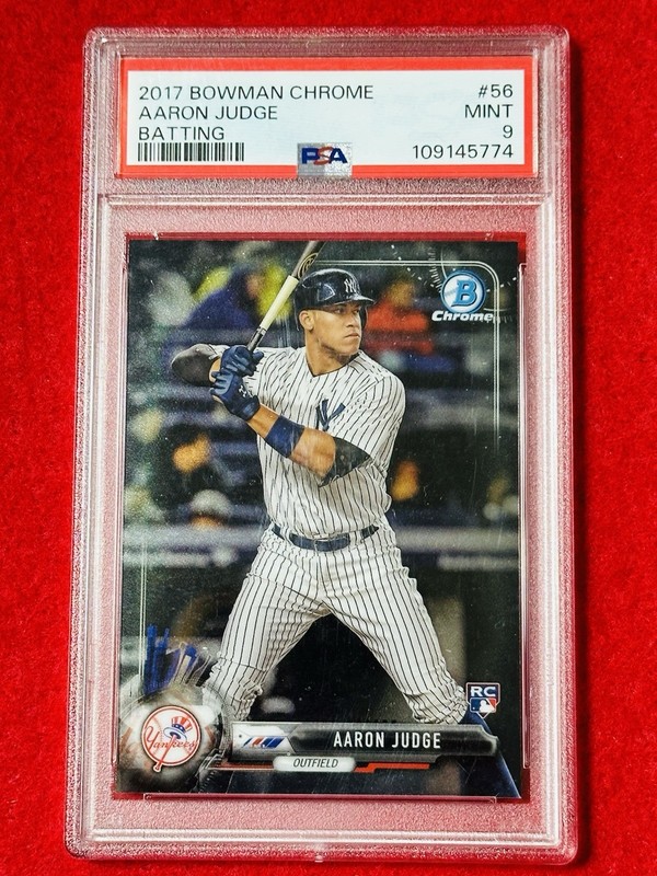 2017 Bowman Chrome #56 Aaron Judge Batting Rookie RC PSA 9 Mint
