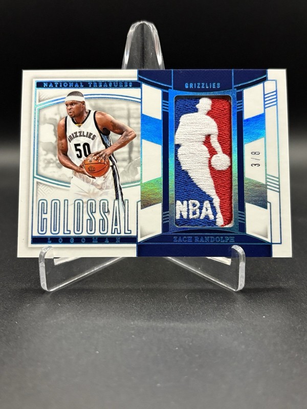 2024-25 National Treasures Zach Randolph Colossal Game Used Logoman Patch #3/8