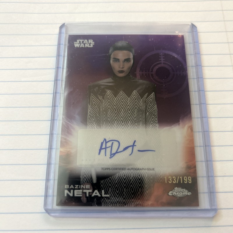 2025 Topps Chrome Star Wars Bazine Netal Anna Brewster Purple Auto /199 A-AN
