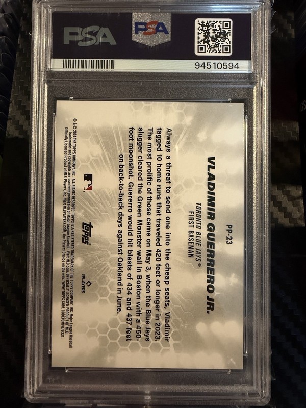 Vladimir Guerrero Jr. Platinum Performers SSP 2024 Topps #PP23 PSA 10 Case Hit view 2