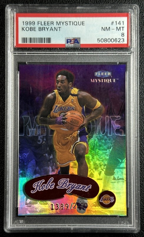 KOBE BRYANT PSA 8 1999-00 FLEER MYSTIQUE #141 1389/2500 LAKERS
