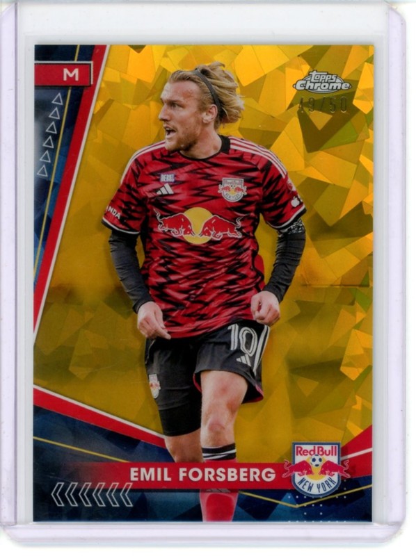 2024 TOPPS CHROME MLS SOCCER SAPPHIRE GOLD EMIL FORSBERG 49/50