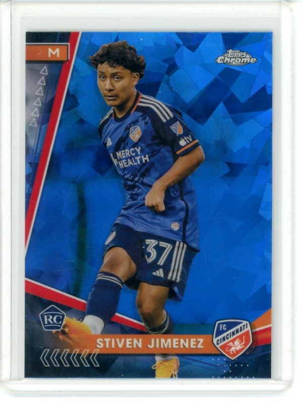 2024 TOPPS CHROME MLS SOCCER ROOKIE SAPPHIRE BASE STIVEN JIMENEZ #61