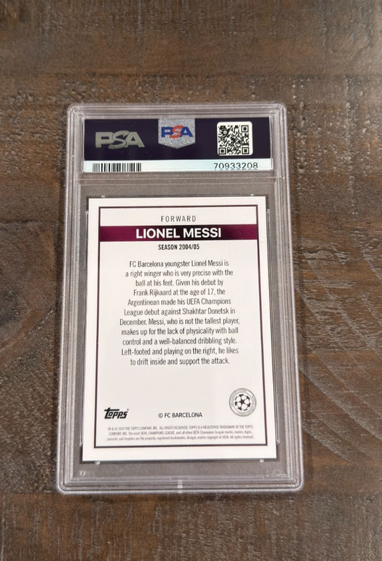 2020 Topps The Lost Rookie Cards Lionel Messi PSA 9  view 2
