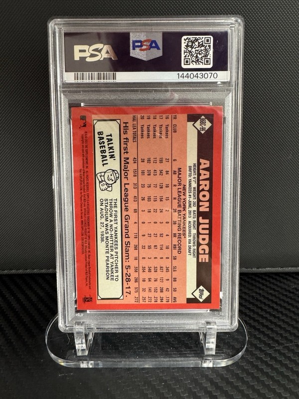 Topps 2021 Silver Pack 1986 Chrome Aaron Judge #86BC-99 PSA 10 Yankees view 2