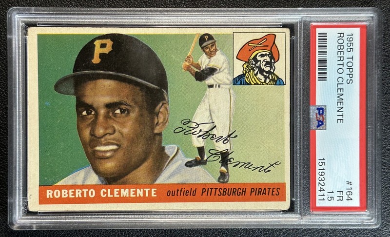 ROBERTO CLEMENTE PSA 1.5 1955 TOPPS BASEBALL #164 ROOKIE CARD RC PIRATES
