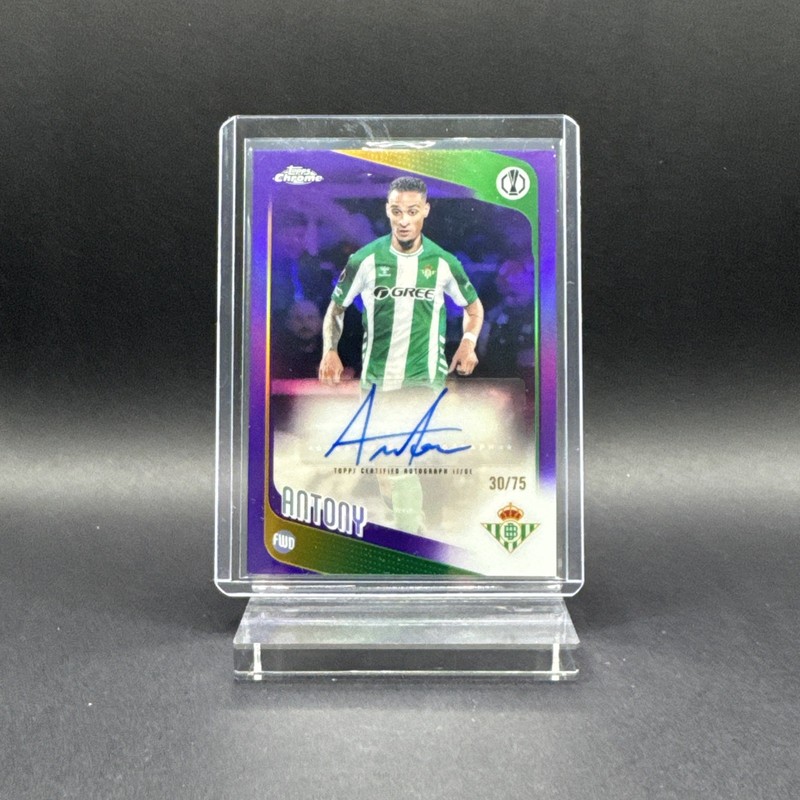 2025-26 Topps UEFA Chrom Autographs ANTONY Refractor AUTO #CA-A Real Betis 30/75