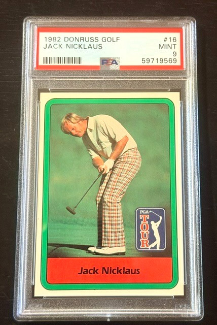 1982 DONRUSS GOLF #16 JACK NICKLAUS PSA 9 ONLY 38 GRADED HIGHER BEST EVER! HOF