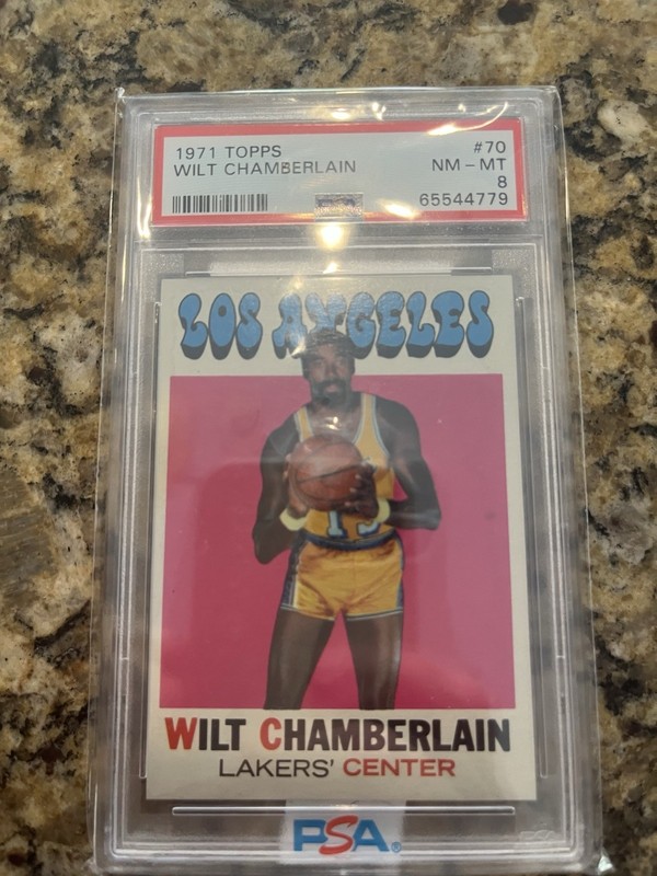 1971 topps wilt chamberlain psa 8