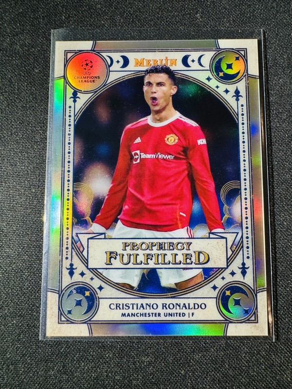 2021-22 Topps Merlin Chrome Prophecy Fulfilled Cristiano Ronaldo Refractor