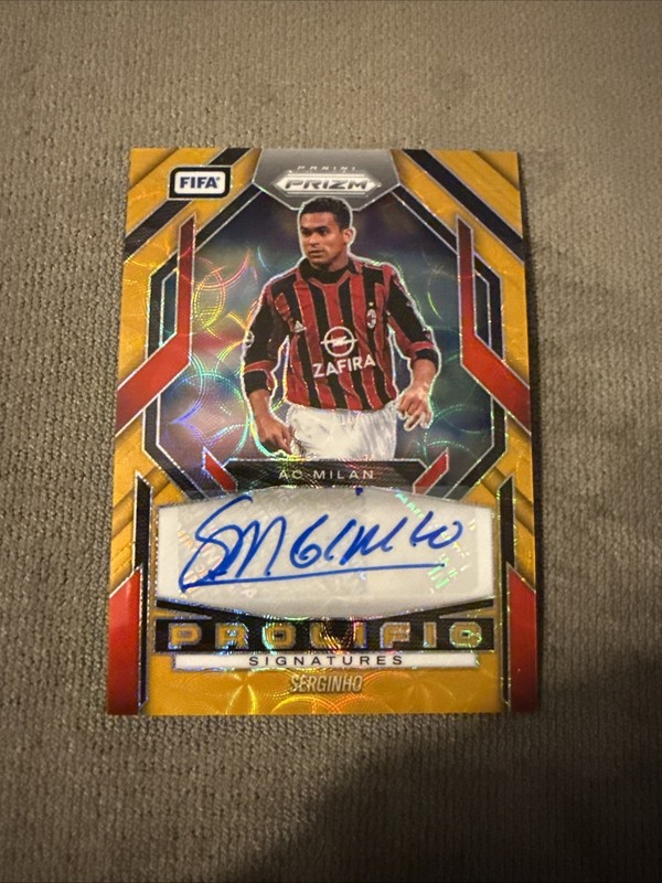 panini prizm fifa 2025-26 choice Gold prolific signatures serginho ac milan /10
