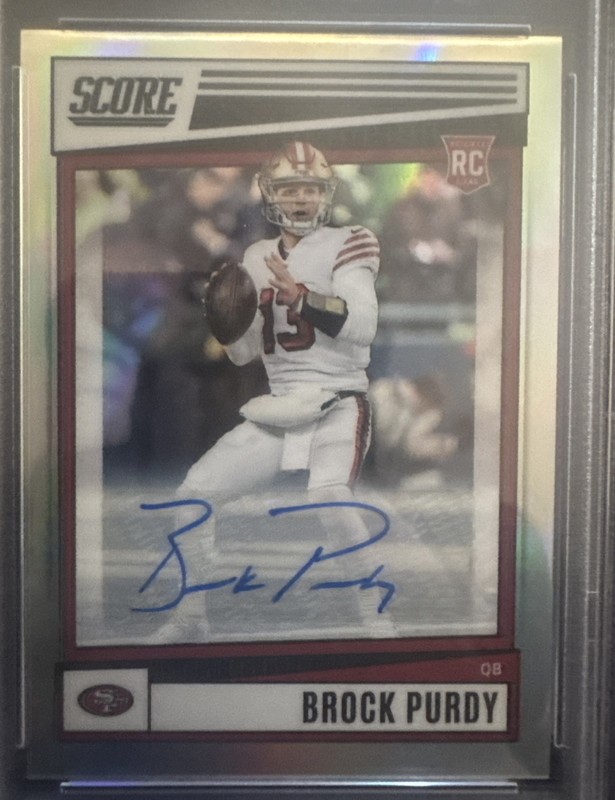 2022 Chronicles Score Premium Rookies SP-401 Brock Purdy (RC) Auto PSA 9 36/75🔥 view 2