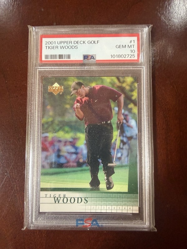 2001 Upper Deck Golf Tiger Woods #1 Rookie Card PSA 10 Gem Mint 