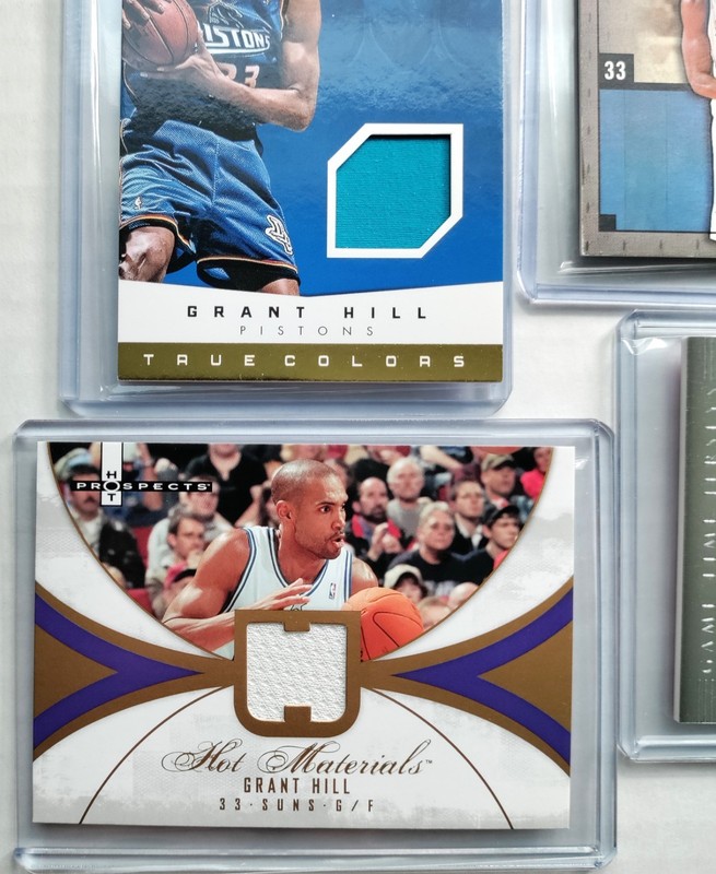 4x Grant Hill PATCH Lot Game Used Worn Jersey Fleer Hot Prospects Brilliance view 2