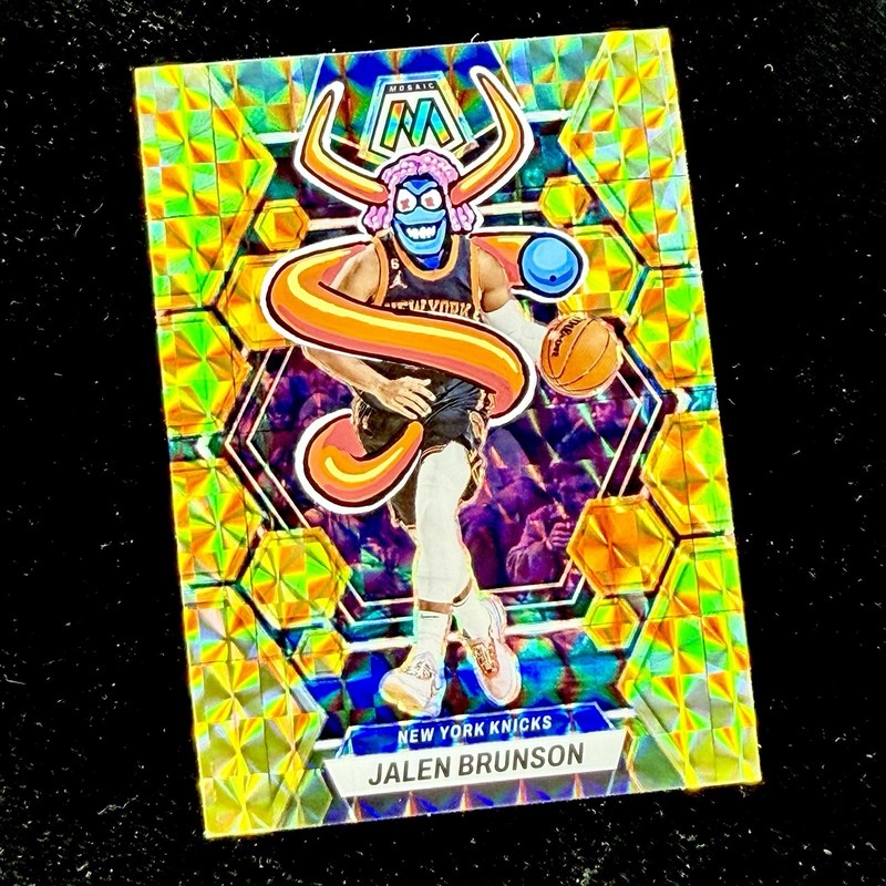 1/1 JALEN BRUNSON 🔥 YELLOW REACTIVE PRIZM SSP 🔥 NEW PENINI: ONE OF ONE ART view 2
